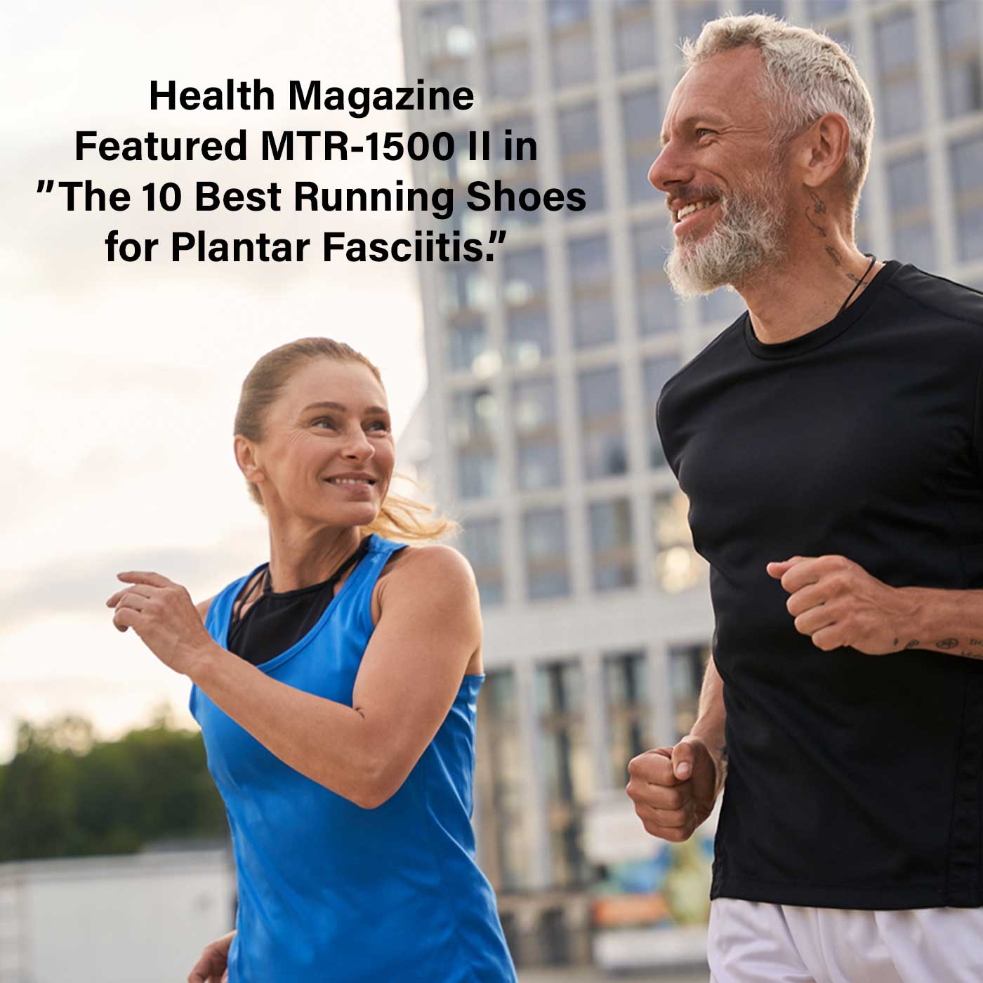 Health Magazine Featured MTR-1500 II as The 10 Best Running Shoes for Plantar Fasciitis.