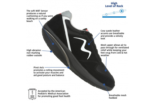 MBT USA Official Store Men s MBT 1998 Black 702845 03S Online Shoes Shopping